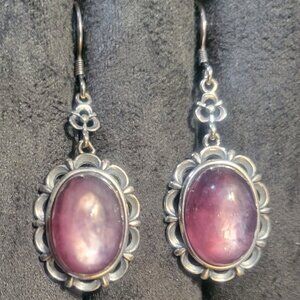 S925 Sterling Silver Lepidolite Earrings